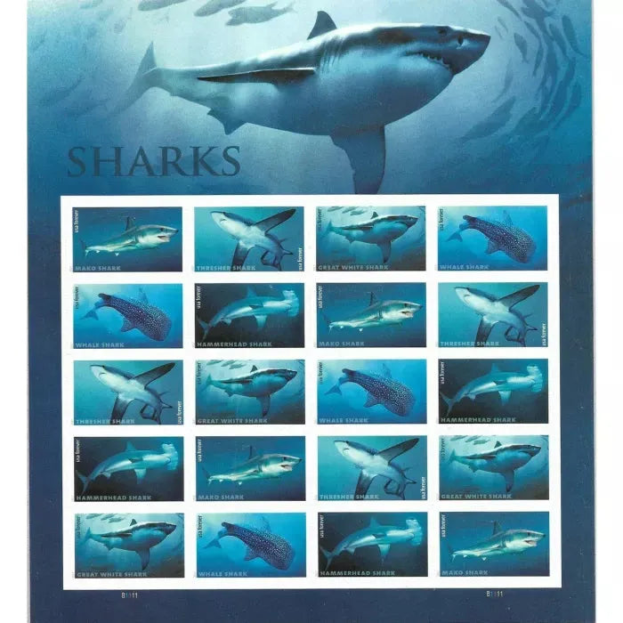 2017 Sharks Forever First Class Postage Stamps